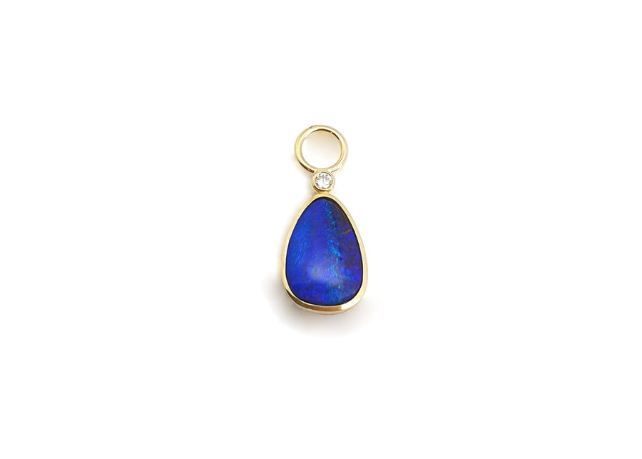 JOIN Anhänger-Element: Boulder-Opal mit Brillant, 750-Gelbgold