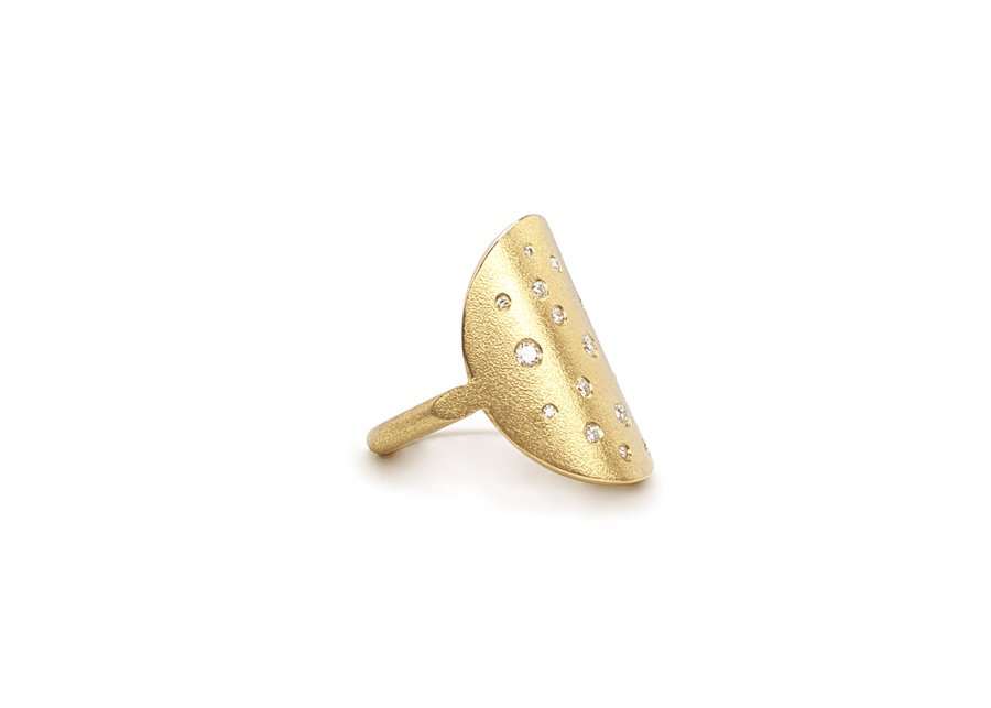 Ring, "Ronde" mit Brillanten, 750-Gold