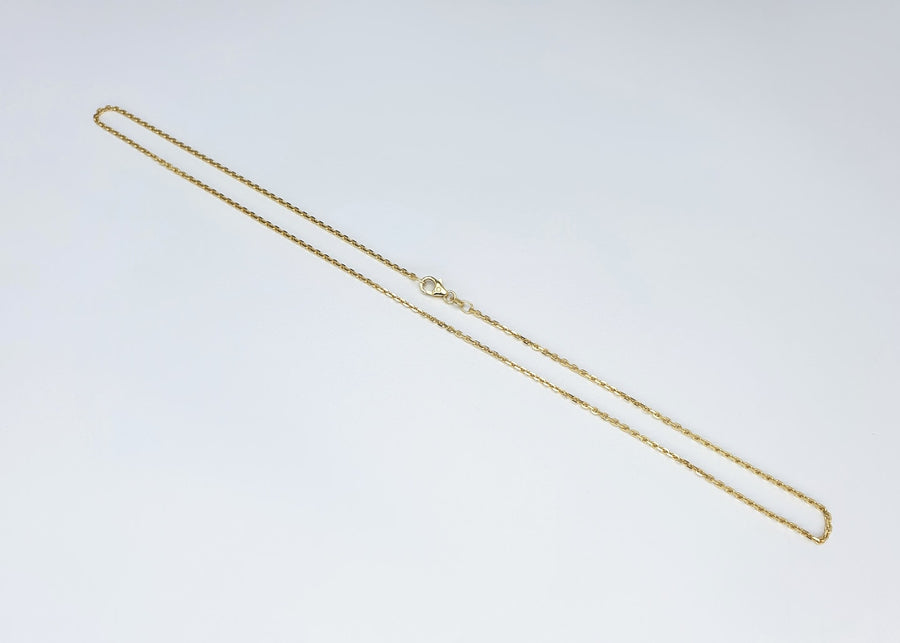 Ankerkette, diamantiert, Ø 1,5 mm - Gold