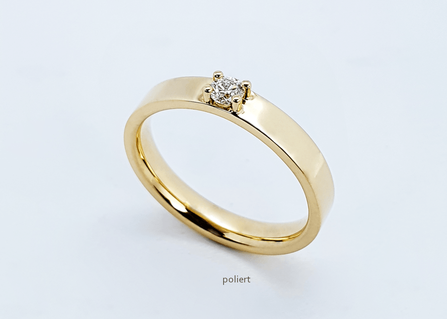 Brillant-Ring, Breite 3,2 mm, Brillant 0,1 ct