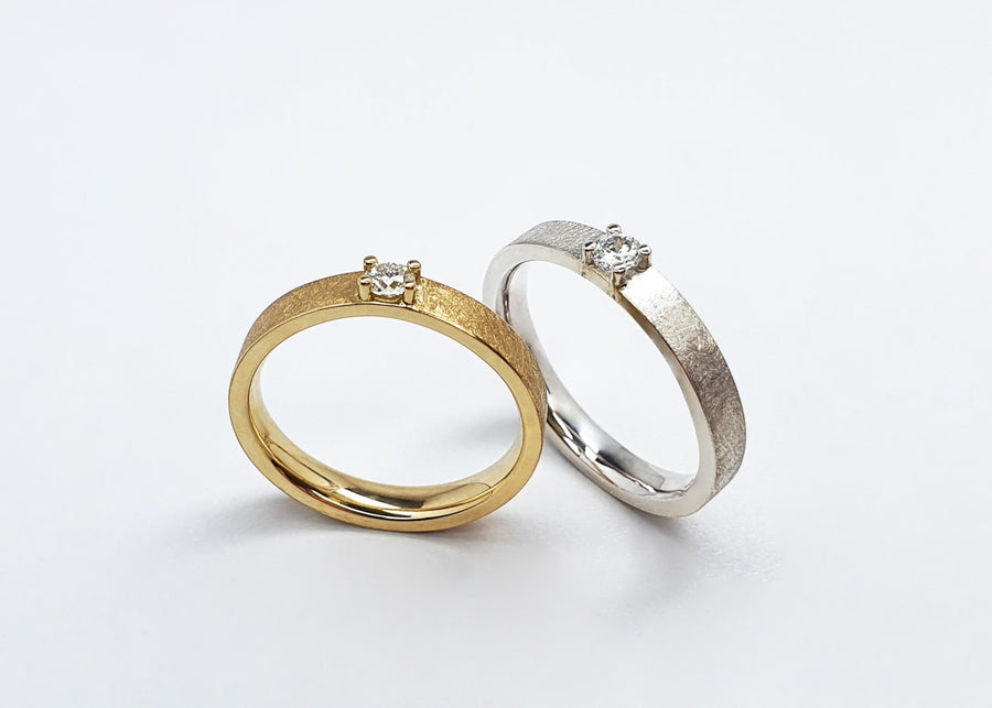Brillant-Ring, Breite 3,2 mm, Brillant 0,1 ct